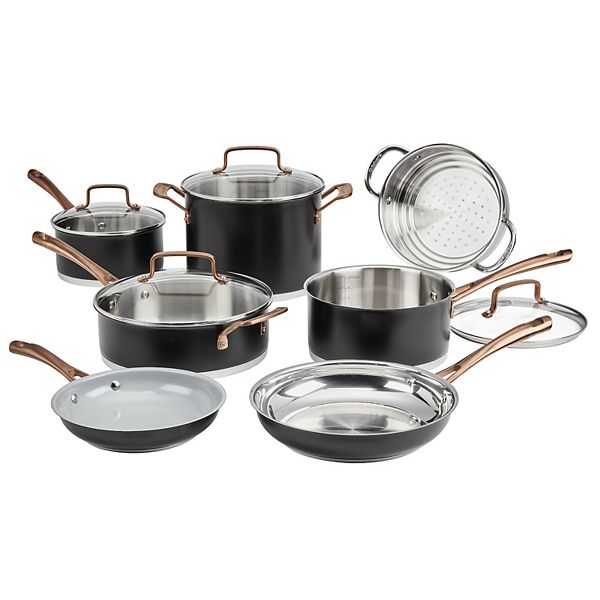 Cuisinart® Matte Black Stainless Steel Cookware 11-piece Set Cuisinart