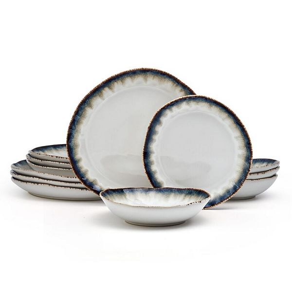 Mikasa Cole 12-Piece Stoneware Dinnerware Set Mikasa