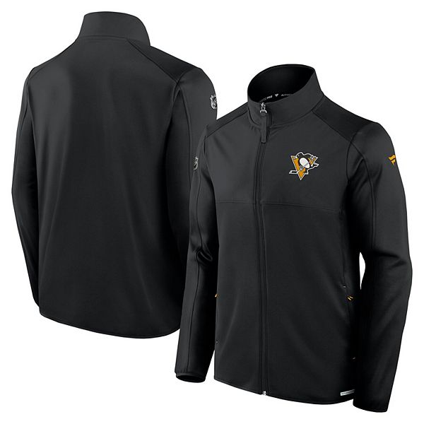 Men's Fanatics  Black Pittsburgh Penguins Authentic Pro Rink Fleece Full-Zip Jacket Fanatics Brands - White Label