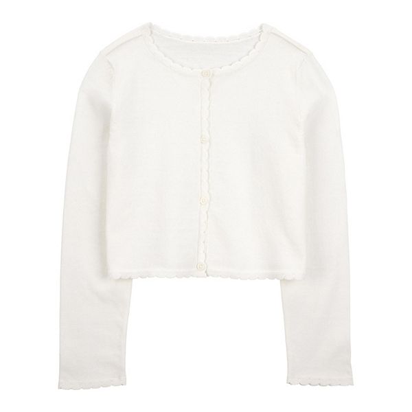 Girls 4-14 Carter's Wave Trim Cardigan Sweater Carter's