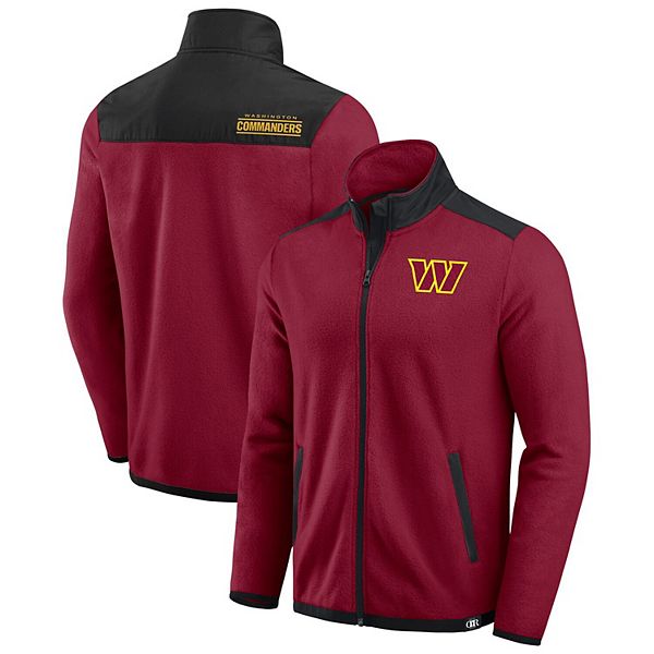 Men's Darius Rucker Collection by Fanatics Burgundy Washington Commanders Color Block Polar Fleece Full-Zip Jacket Darius Rucker Collection by Fanatics