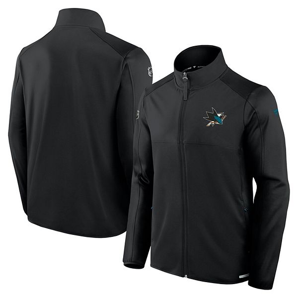 Men's Fanatics  Black San Jose Sharks Authentic Pro Rink Fleece Full-Zip Jacket Fanatics Brands - White Label