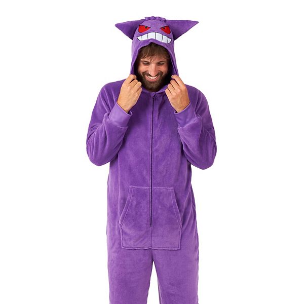 Men's OppoSuits Pokémon Gengar One-Piece Pajamas OppoSuits