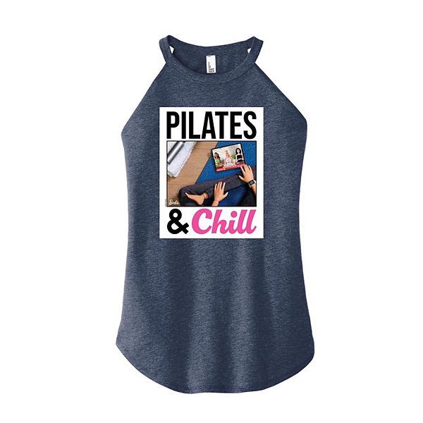 Juniors' Barbie® Pilates and Chill High Neck Tank Barbie