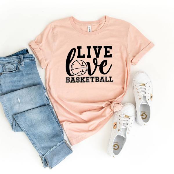 Live Love Basketball Short Sleeve Graphic Tee Simply Sage Market