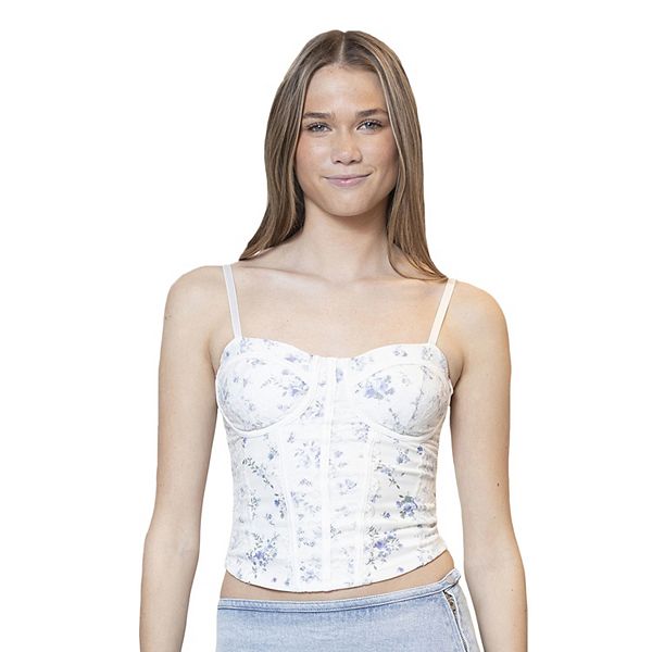 Juniors' madden girl Scallop Edge Lace Corset Madden Girl