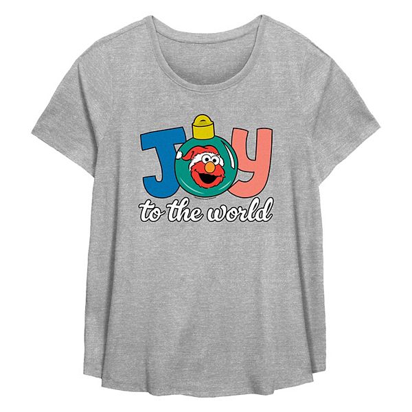 Plus Size PBS Kids Sesame Street Elmo Joy To The World Flowy Graphic Tee PBS Kids