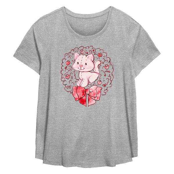 Plus Size Strawberry Shortcake Custard Wreath Flowy Graphic Tee Licensed Character