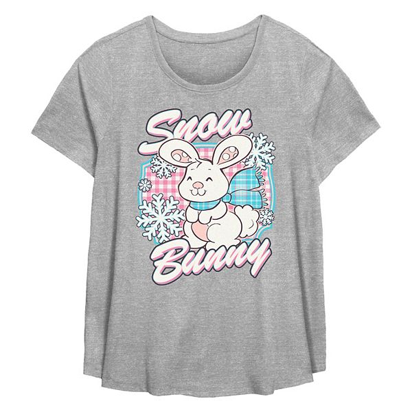 Plus Size Strawberry Shortcake Snow Bunny Flowy Graphic Tee Licensed Character