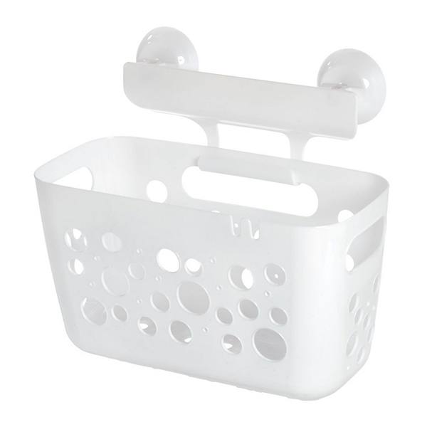 iDesign Bubbles Basket the Perfect Tub Organizer for Joyful Splashes, White iDesign