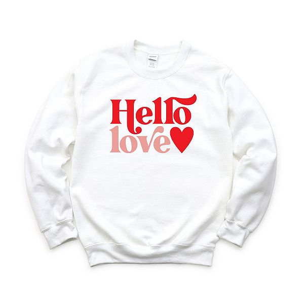 Hello Love Sweatshirt Simply Sage Market