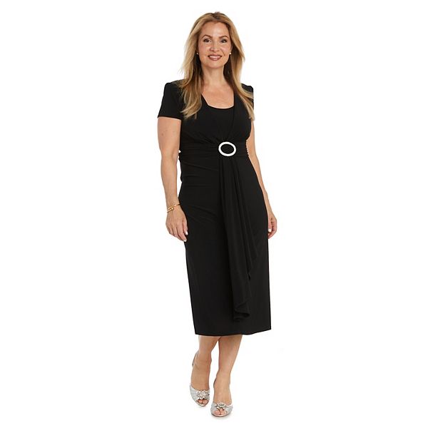 Women's R&M Richards Cascade Front Fit & Flare Dress R&M Richards