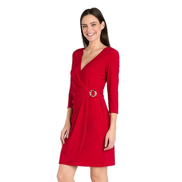 Women's R&M Richards Short Faux Wrap Dress R&M Richards