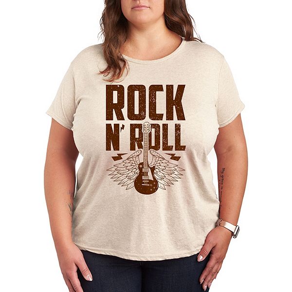 Plus Rock N' Roll Guitar Wings Graphic Tee Licensed Character