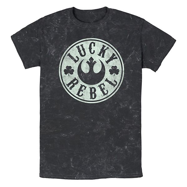 Men's Star Wars Lucky Rebel Mineral Wash Graphic Tee Star Wars