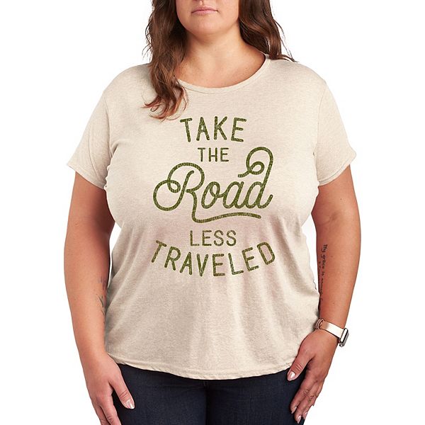 Plus Take The Road Less Traveled Graphic Tee Licensed Character