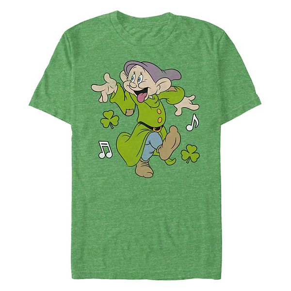 Disney's Snow White And The Seven Dwarfs Dopey Jig Dance Men's Graphic Tee Disney