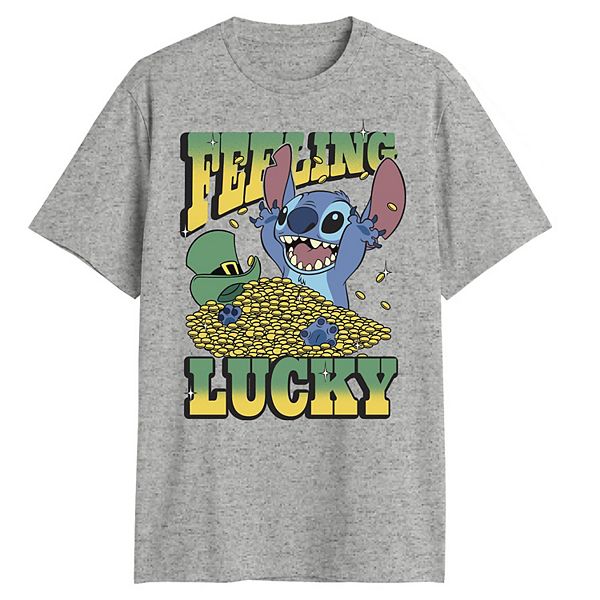 Disney's Lilo & Stitch Feeling Lucky Men's Graphic Tee Disney