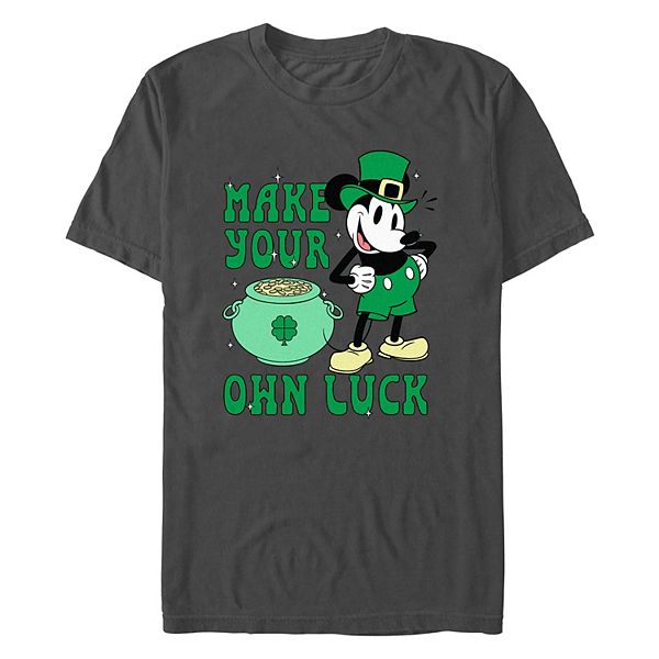 Disney's Mickey Mouse Make Your Own Luck Men's Graphic Tee Disney