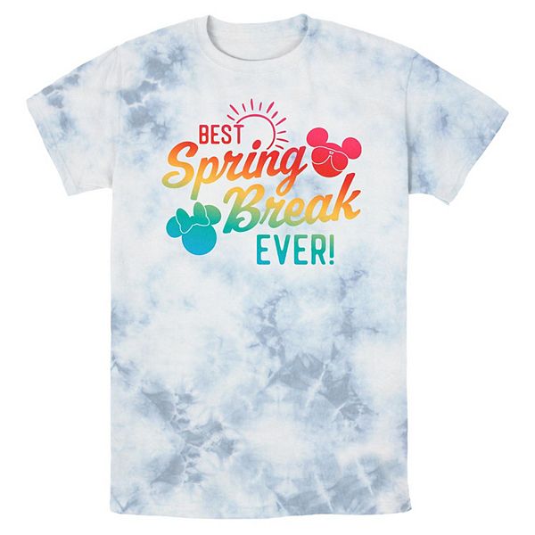 Disney's Mickey Mouse Best Spring Break Ever Bombard Wash Men's Graphic Tee Disney