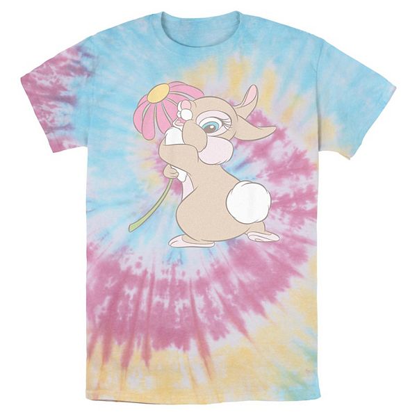 Disney's Bambi Flirty Bunny Tie Dye Men's Graphic Tee Disney