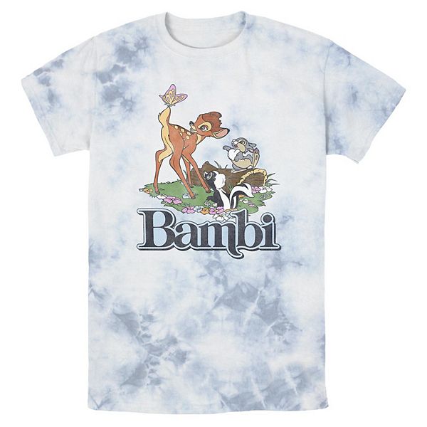 Disney's Bambi Playing With Friends Bombard Wash Men's Graphic Tee Disney