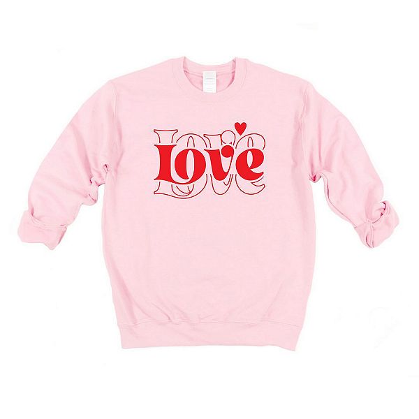 Love Heart Stacked Sweatshirt Simply Sage Market