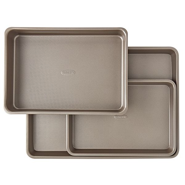 Bakersville Textured Carbon Steel 3-Piece Bakeware Set Bakersville