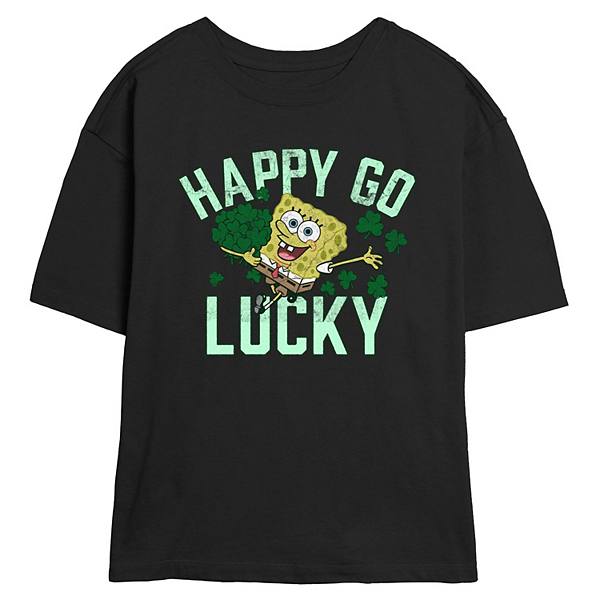 Juniors' Nickelodeon SpongeBob SquarePants Happy Go Lucky Skimmer Graphic Tee Nickelodeon