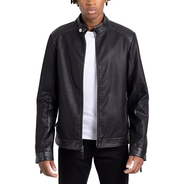 Men's Xray Faux Leather Racer Jacket Xray