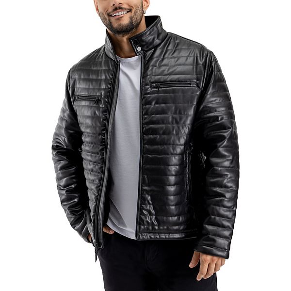 Men's Xray Faux Leather Quilted Jacket Xray