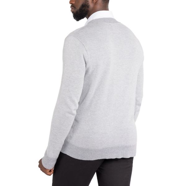 Men's Xray Herringbone Cardigan Sweater Xray