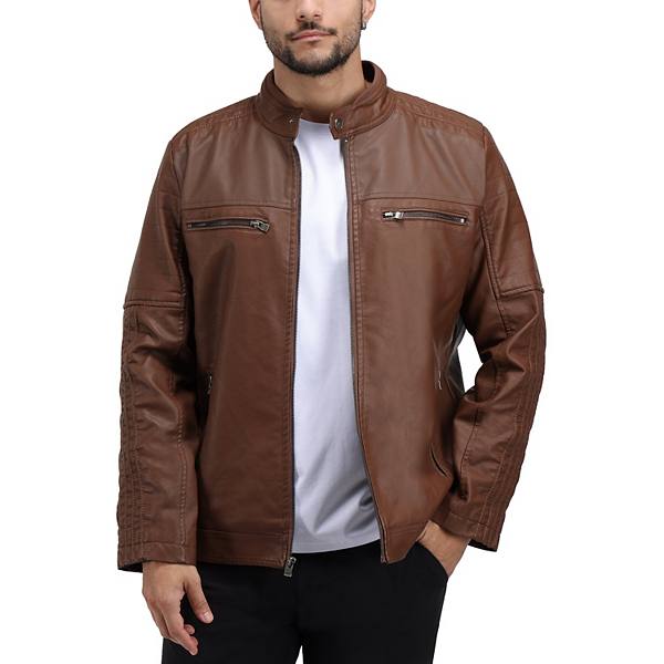 Men's Xray Grainy Faux Leather Moto Jacket Xray