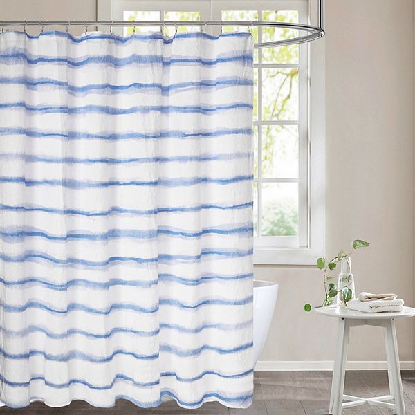 Awesome Home Wavy Striped Shower Curtain Awesome Home