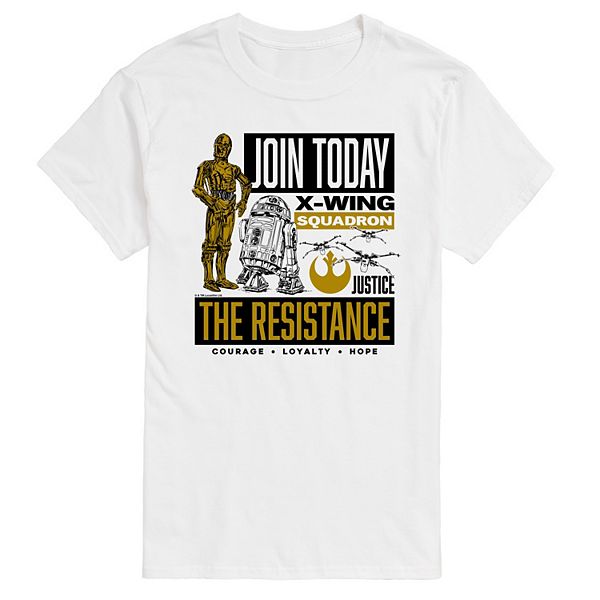 Big & Tall Star Wars Join Today The Resistance Graphic Tee Star Wars