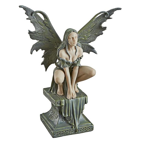 Celtic Fairy's Perilous Perch Garden Statue: Medium Design Toscano