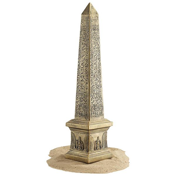 Golden Obelisk of Ancient Egypt Statue Design Toscano