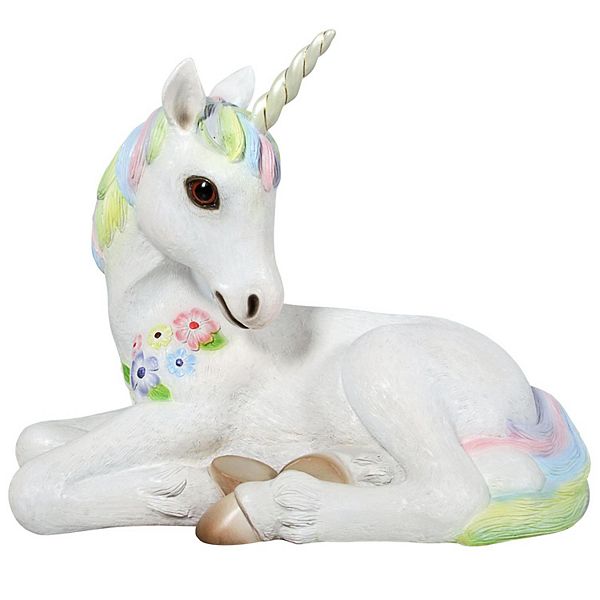 Sparkle the Mystical Magical Resting Unicorn Statue Design Toscano