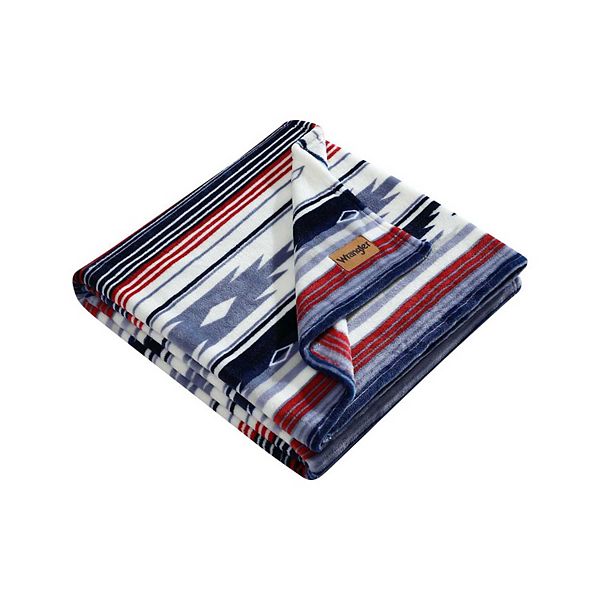 Wrangler Coyote Sands Blue Throw Blanket Wrangler