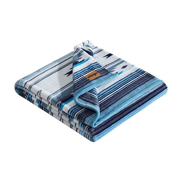 Wrangler Coyote Sands Blue Throw Blanket Wrangler