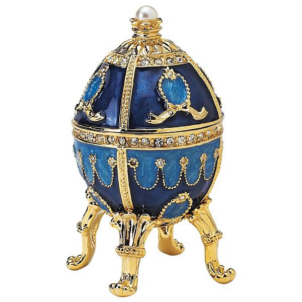 The Pushkin Collection: Natalia Romanov-Style Enameled Egg Design Toscano