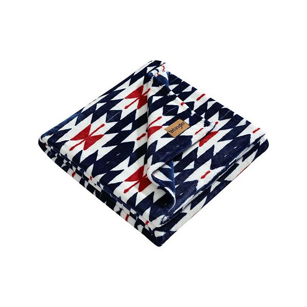 Wrangler Navajo Blue Throw Blanket Wrangler