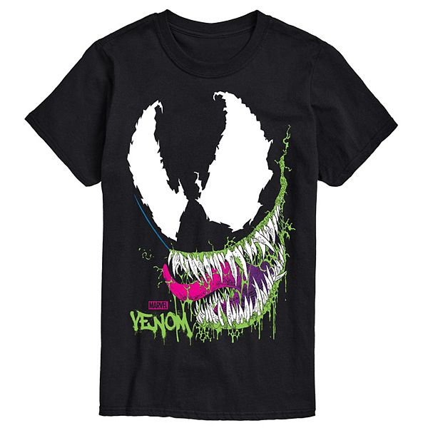 Men's Marvel Venom Head Portrait Oversized Graphic Tee Marvel