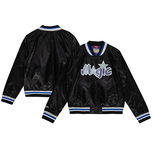 Women's Mitchell & Ness  Black Orlando Magic Hardwood Classics 75th Anniversary Full-Snap Jacket Mitchell & Ness