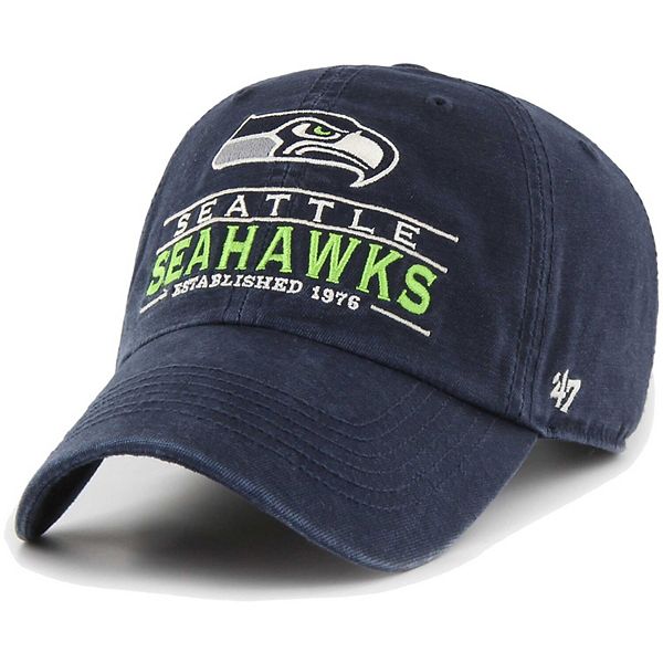 Men's '47 College Navy Seattle Seahawks Vernon Clean Up Adjustable Hat Unbranded