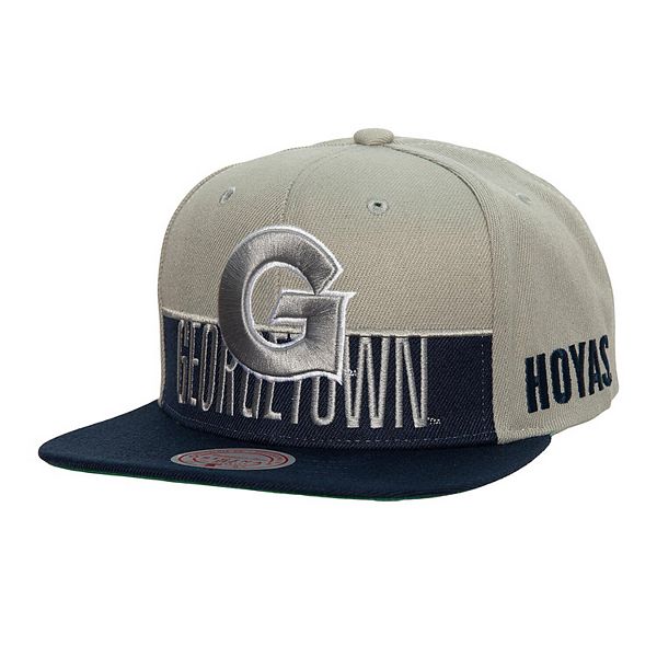 Men's Mitchell & Ness  Gray/Navy Georgetown Hoyas Half N Half Snapback Hat Mitchell & Ness