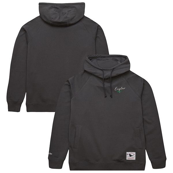 Women's Mitchell & Ness Gray Philadelphia Eagles Funnel Neck Pullover Hoodie Mitchell & Ness