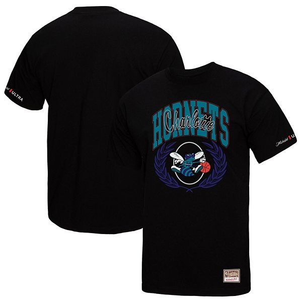 Men's Mitchell & Ness Black Charlotte Hornets NBA x Michelob Ultra Rewind II T-Shirt Mitchell & Ness