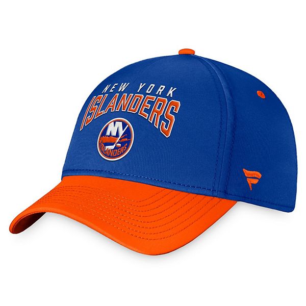 Men's Fanatics Branded Royal/Orange New York Islanders Fundamental 2-Tone Flex Hat Fanatics