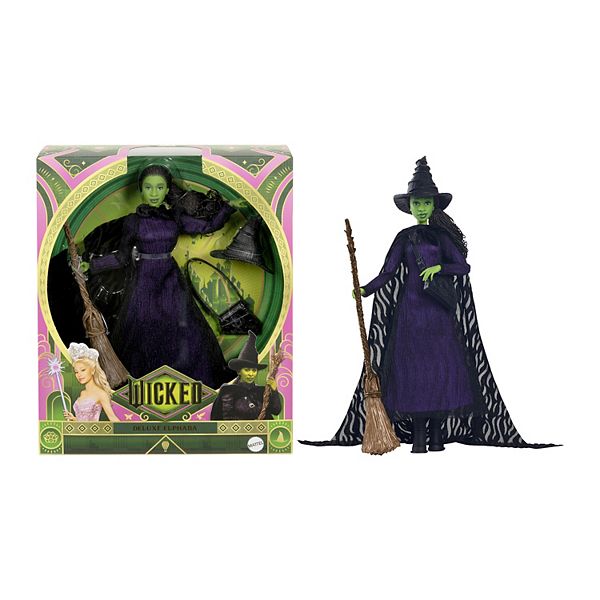 Girl's Mattel Universal Pictures’ Wicked Deluxe Elphaba Fashion Doll & Accessories with Braided Hair & Posability Mattel